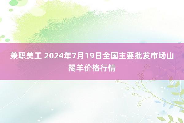 兼职美工 2024年7月19日全国主要批发市场山羯羊价格行情